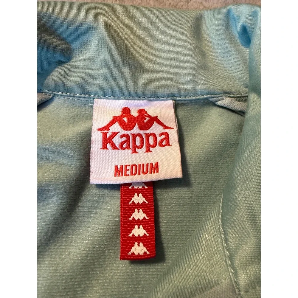 Kappa Banda Track Jacket Mint Green Omini Logo Tape Zip Mens Medium Streetwear